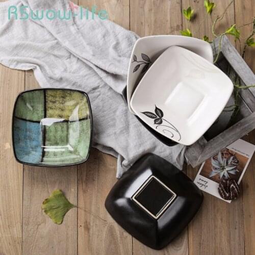 Ceramic Daily Rice Bowl Instant Noodle Bowles Hotel Restaurant Soup Bowl Tableware Japanese Rice Bowl For Kitchen Utensils