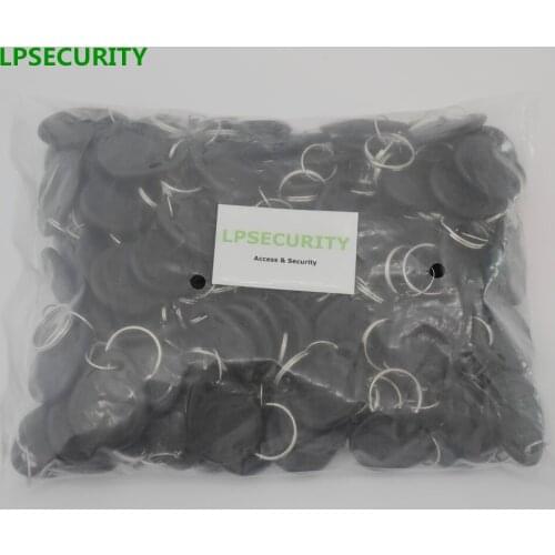 LPSECURITY 100pcs Token 125Khz EM4100 chip Tags ID Card Key Chain Card Access Card for RFID reader keypad access control system