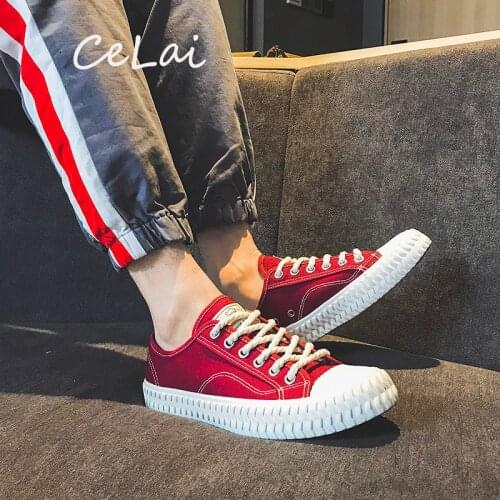 CeLai men shoes 2021 new green lace-up canvas shoes male spring and summer casual shoes man student male sneakers krasovki A-011