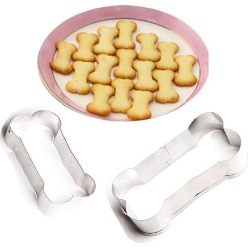 New Cute Bone Cookies-Cutter Shaped Mold Stainless Steel Inox Kitchen Accessory House Baking Biscuit Cookie Cake Decorating Tool