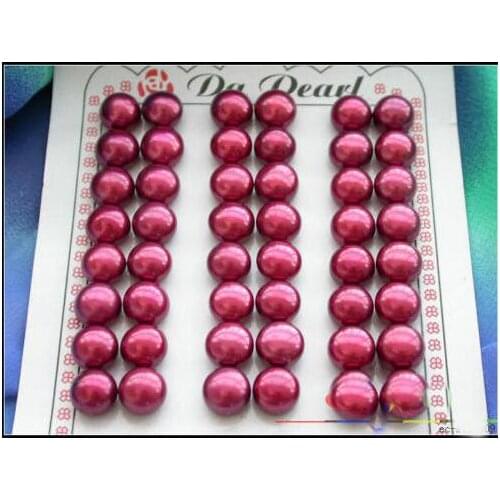 New Arrival Favorite Pearl Jewelry Wholesale 24 Pairs 9-10mm Purple Round Freshwater Pearls Silver Stud Earrings Fine Lady Gift