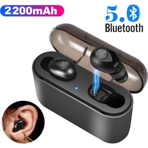 New BL TWS Wireless Earbuds Bluetooth Earphone Mini Headphone Stereo Noise Cancelling Headset with 2200mAh Charging Box