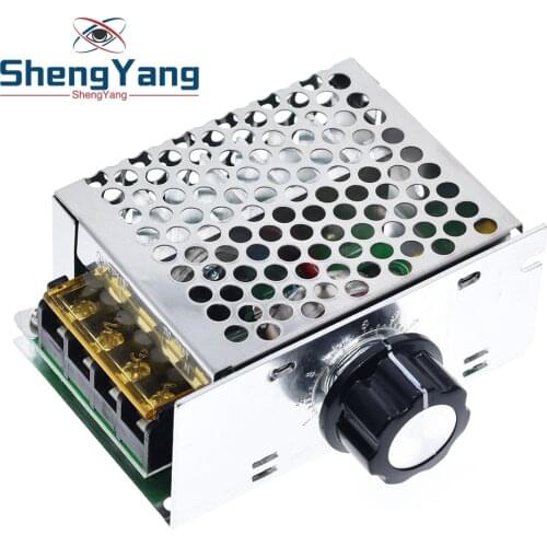 Professional Voltage Regulators 4000W 220V High Power SCR Speed Controller Electronic Voltage Regulator Governor Thermostat BS