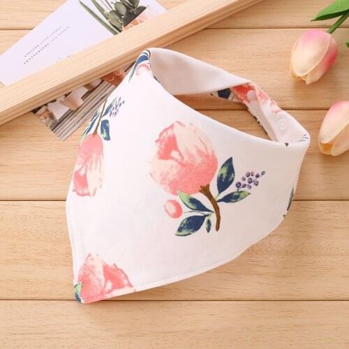 Dog Bandana Accessories Personality Dog Scarf Fruit Print avocado Rose Pattern Cotton Plaid Washable Dog Bib Cat