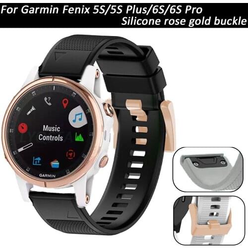 20mm Silicone Sport Silicone Watch Band Strap For Garmin Fenix 5s Plus 6s Pro 6S 5S Easyfit Wrist band Waterproof Accessories