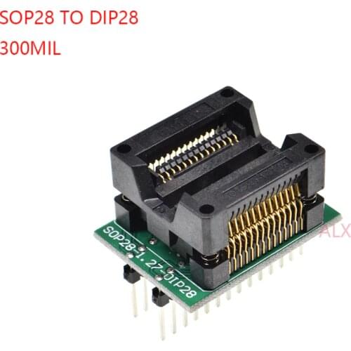 SOIC28 SOIC 28 SOP28 TO DIP28 programmer adapter socket Body Width 7.5MM 300MIL IC SOCKET CONVERTER test chip