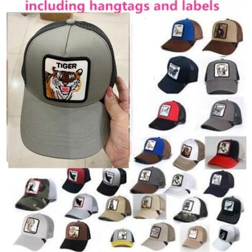 New cock High quality embroidery Summer trucker cap mesh hip hop hats for men embroidery baseball cap Animal-A021