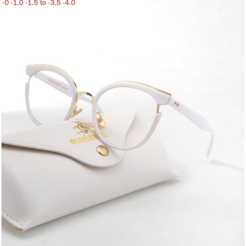 Lady Anti-blue Myopia Glasses Women&Men Short Sight Eyewear -1.0 to -4.0 Retro Computer Female Round Optical Glasses Frame NX