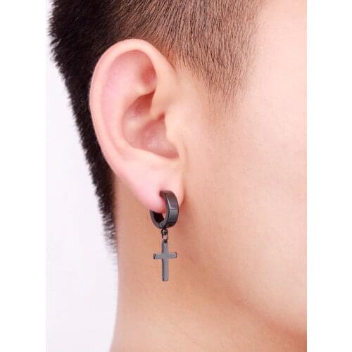 2020 New Womens SexeMara Fashion Women Drop Earrings Cross Upper Ear Cartilage Earring For Women Men Dangle Earring