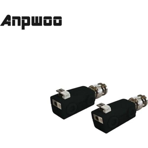 1Pair HD Video Transceiver CVI TVI AHD CVBS 4 in 1 4K 8MP Video Balun With Upside Push-terminal Passive Twisted Pair Transmitter