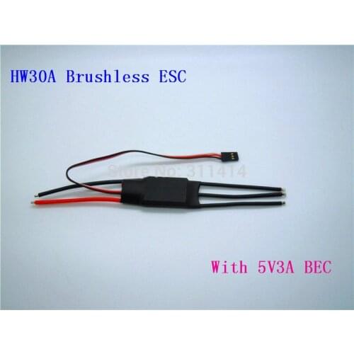 1piece 30A Brushless Motor Speed Controller RC ESC 3A / 5V BEC 2-3S + Free Shipping High Quality Retail & Dropship