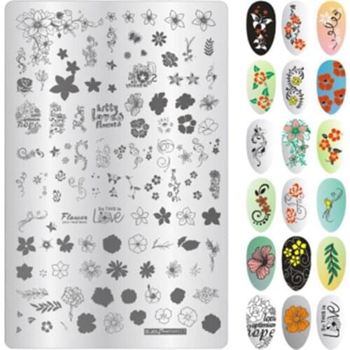 1pc Rectangle Nail Stamping Plate Cartoon Animal Series Character Stamping Plate DIY Manicure Image Template