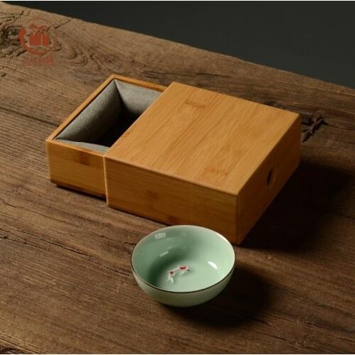 14*14*6cm Bamboo Box Jewelry Gift Box cosmetic organizer make up organizer toy box bead storage containers