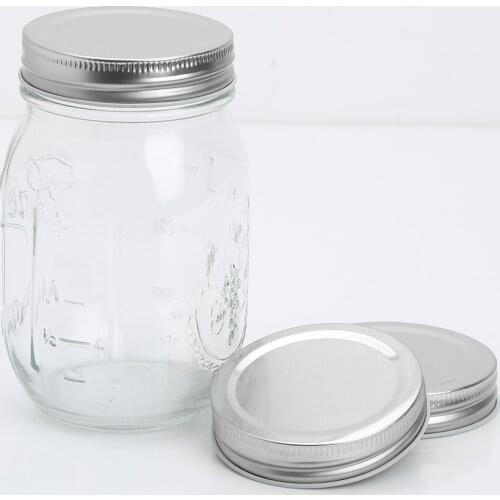 24Pcs Polished Tinplate Reuseable Regular Mouth Leak Proof Secure Mason Storage Solid Caps for Mason Jars Canning Drinking Jars
