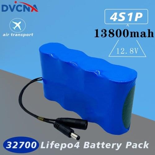32700 Lifepo4 Battery Pack 4S1P 12.8V 13.8Ah with 4S 40A Balanced BMS for Electric Boat and Uninterrupted Power Supply 12V