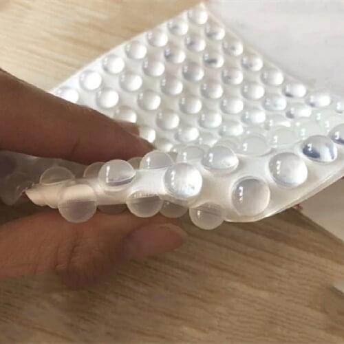 New Hot Sale 100Pcs Self Adhesive Round Silicone Rubber Bumpers Soft Transparent Black Anti Slip Shock Absorber Feet Pads Damper