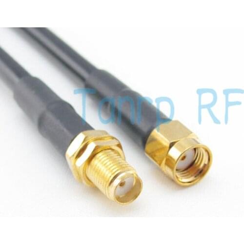 Freeshipping! 20INCH RG58 50CM RP-SMA male plug to SMA female jack RF Pigtail jumper coaxial cable Wholesale