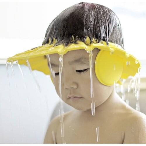 Safe Shampoo Shower Bathing Bath Protect Soft Cap Hat For Baby Wash Hair Shield Bebes Children Bathing Shower Cap Hat Kids