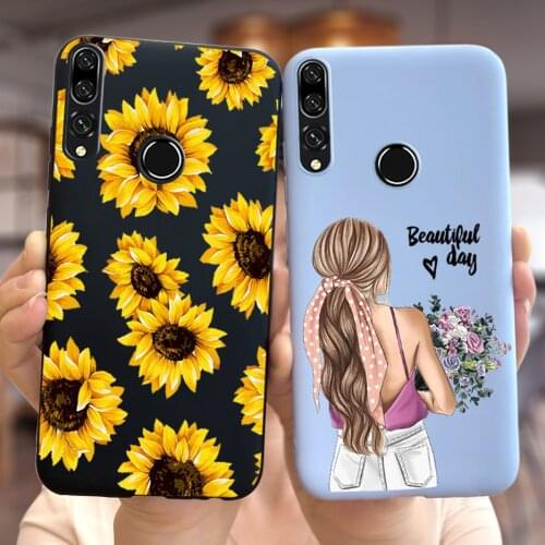 For Huawei Y9 Prime 2019 Case STK-L21 Popular Sunflower Cover For Huawei Y 9 Y9 Prime 2019 Phone Cases 6.59'' Soft Fundas Bumper