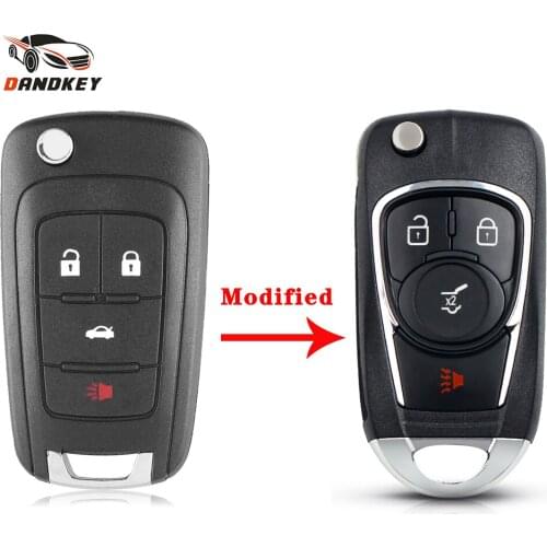 Dandkey Modified Flip Key Shell For Chevrolet Cruze For Buick For VAUXHALL OPEL Insignia Astra J Zafira C Excelle Verano Crosse