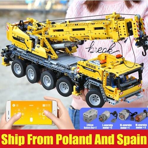 Mould King 13107 high-tech Car Compatible Crane MK II Set Assembly Motor Car Building Blocks Bricks Kids Christmas Gifts