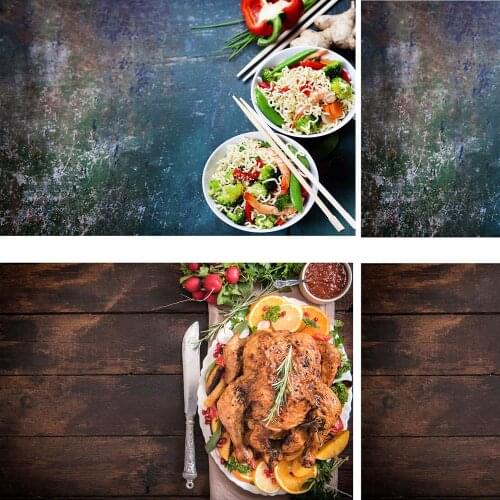 Double Sided Photography Backgrounds Wood Grain Black Cement Background Rustic Vintage Ins Style Backdrop For Doll Camera Photos