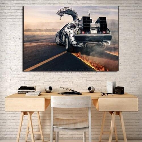Back To The Future Film Poster Car Paintings On Movie Canvas Modern Wall Art Pictures Decorative For Living Room Home Decor