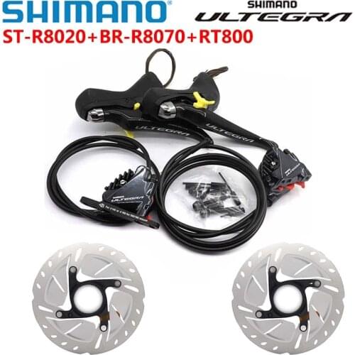 Shimano Ultegra R8020 Groupset Hydraulic Brake + Rotor 2 x 11 Speed DUAL CONTROL LEVER ST R8020+BR R8070 Brake+ Rt800 Brake disc