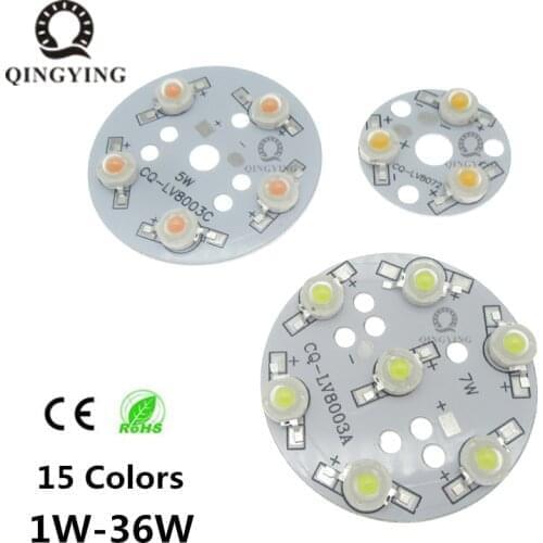 10pcs 1W-36W Round Aluminum Base Plate Heat Sink Install 1W High Power LED Diodes Full Spectrum White Warm White Red Green Blue