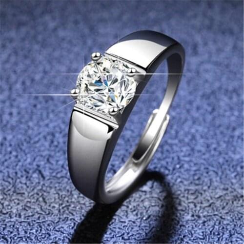 Fashion 925 Silver Jewelry Ring with Zircon Gemstone Open Finger Rings Accessories for Women Men Wedding Party Gifts Wholesale