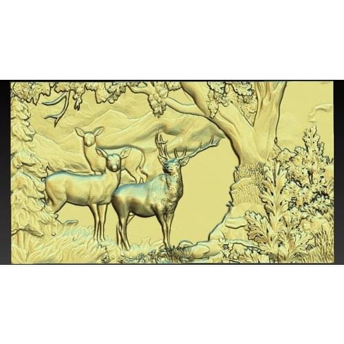 New 3D model for cnc 3D carved figure sculpture machine in STL file deer