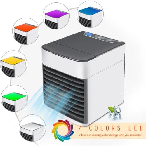ASCENDAS Personal Space Cooler, 3 in 1 Air Space Cooler 7 Colors LED Lights Mini Air-conditioning fan