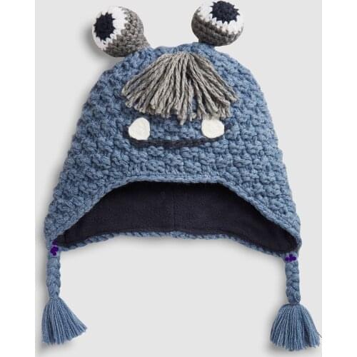 Autumn/winter Baby Boy Girl Knitted Wool Hat Big Eye Hat Kids Knitted Beanie Hat Cute Cartoon Winter Warmer Hat with Big Eyes