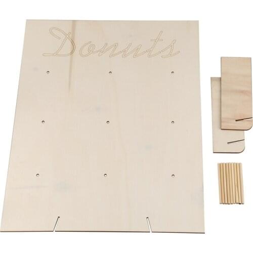 Practical Donut Wooden Wedding Decoration Table Candy Cart Diy Wall Holds Birthday Party Decorations Baby Showers