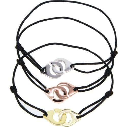 Simple Thin Red black Cord String with 925 silver round heart star cuff Bracelet adjust Length for Female Red Line charm Jewelry