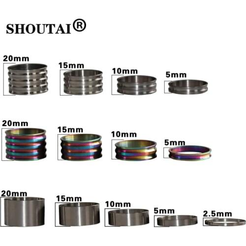 SHOUTAI Bike Titanium Alloy Washer 2/5/10/15/20MM Front Fork Handlebar Bicycle Pad Ring