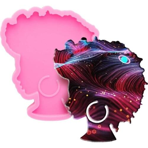 Mothers Day Keychain Silicone Mold Woman Shaped Crafts DIY Cakes Resin Molds Set Silicone Mold UV Casting Tools