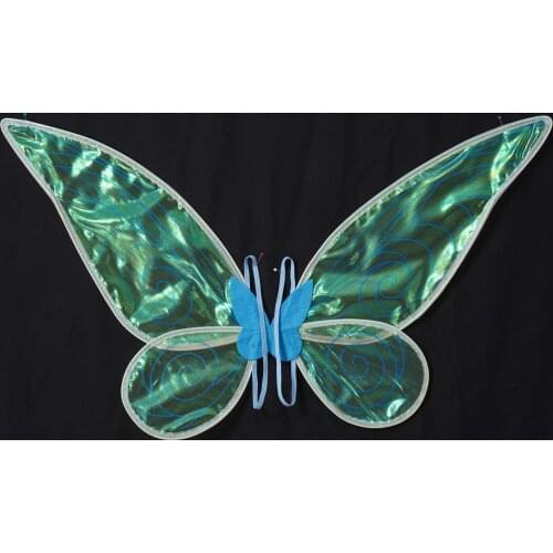 Foldable Shiny Wings Butterfly Fairy Angel Wing for Halloween Cosplay Costume Kids Girls Birthday Princess Wing Photography Prop