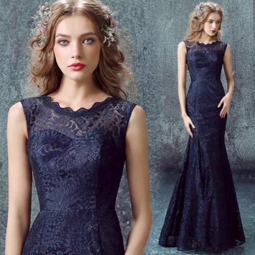 Hot sexy backless lace long mermaid Evening Dress 2015 new design vestido de festa robe de soiree Formal gowns sleeveless