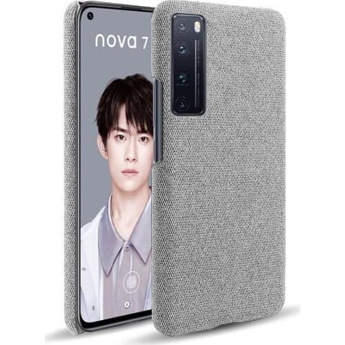 Cloth Cases For Huawei Nova 7 Pro 5G Case Slim Retro Cloth Hard Phone Cover For Huawei Nova 7 Pro 7pro Nova7pro Coque Capa