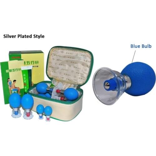 18 Silver household Vacuum Haci Magnetic Therapy Acupressure Suction Cup TCM acupuncture and moxibustion Cupping Set Health Care