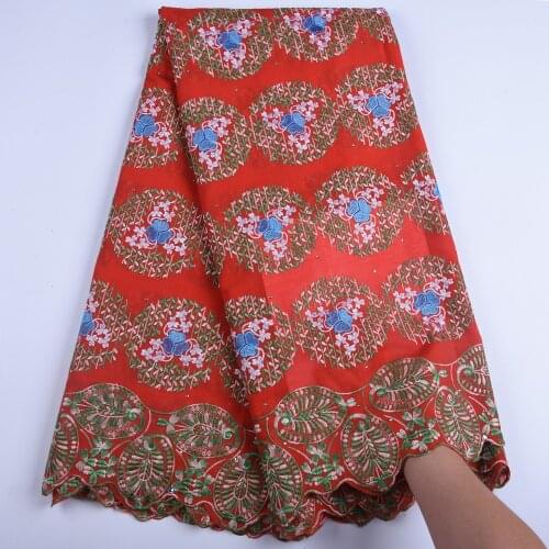 High Quality African Swiss Cotton Lace Fabric Latest Swiss Voile Lace In Switzerland With Stones For Nigerian Every DressesF1397