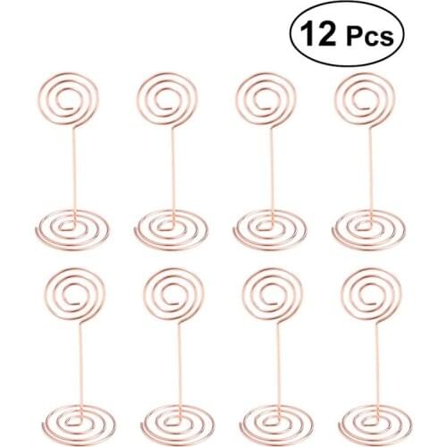 10/12pcs Photo Holder Stands Table Number Card Holders Place Card Paper Menu Clips Seat Note Stand Ornament For Wedding Banquet