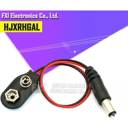 20PCS Experimental 9V Battery buckle 10cm Snap Cable to DC 9V Clip Male Line Battery Adapter For R3 DIY Jack Connector