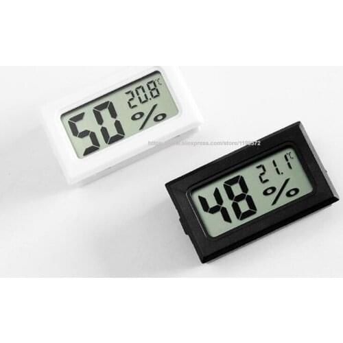200pcs Mini Digital LCD Display Thermometer Thermo Hygrometer Humidity Temperature Meter Refrigerator Indoor Home Icebox