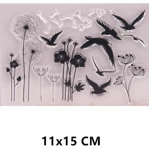 2021 New Dandelion Wild goose Clear Stamps DIY Scrapbooking Craft Supplies Rubber Silicon Seal Card Album Hobby ink pad Stamping