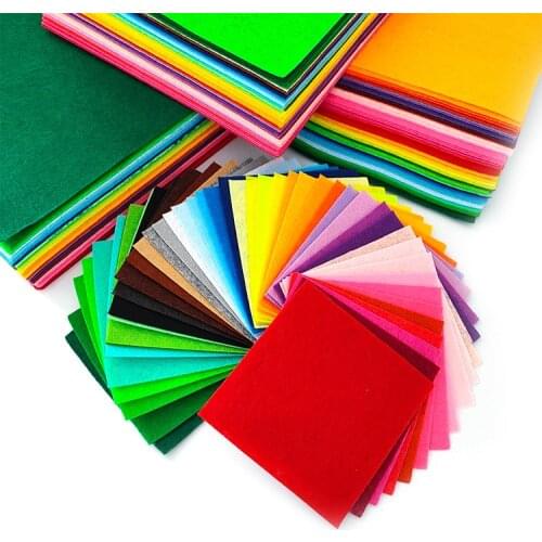 45pcs 30x20/20x20/15x15/15x10cm DIY Colorful Fabric Cloth Polyester Cloth Felts Home Sewing Wedding Decoration Dolls &Craft
