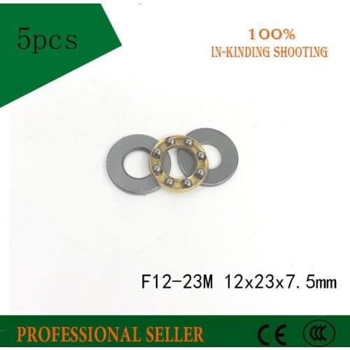 5 pcs F12-23M 12*23*7.5mmAxial Ball Thrust Bearing 3-Parts 12mm x 23mm x 7.5mm New brand
