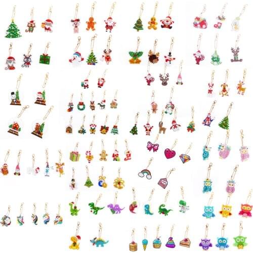 5D DIY Full Special Drill Diamond Keychain Kits Mosaic Art Crafts Rhinestone Drawing Keyring Pendant Decor Gifts