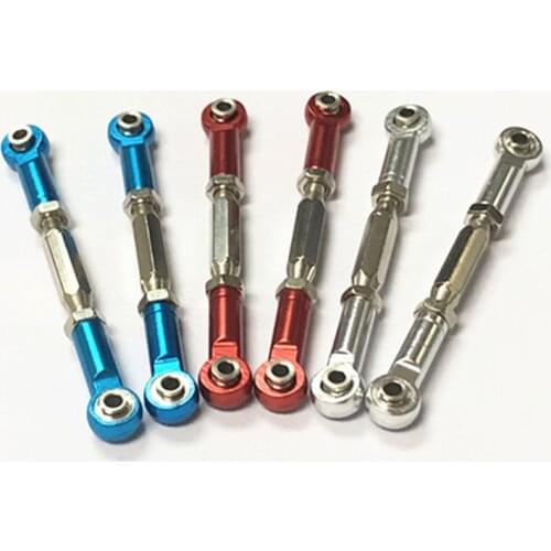 For TRAXXAS Slash 4X4 Aluminum Steering Turnbuckle Toe Link Camber Linkage 69mm Assembled Rod Ends Hollow Balls Left Right 3644